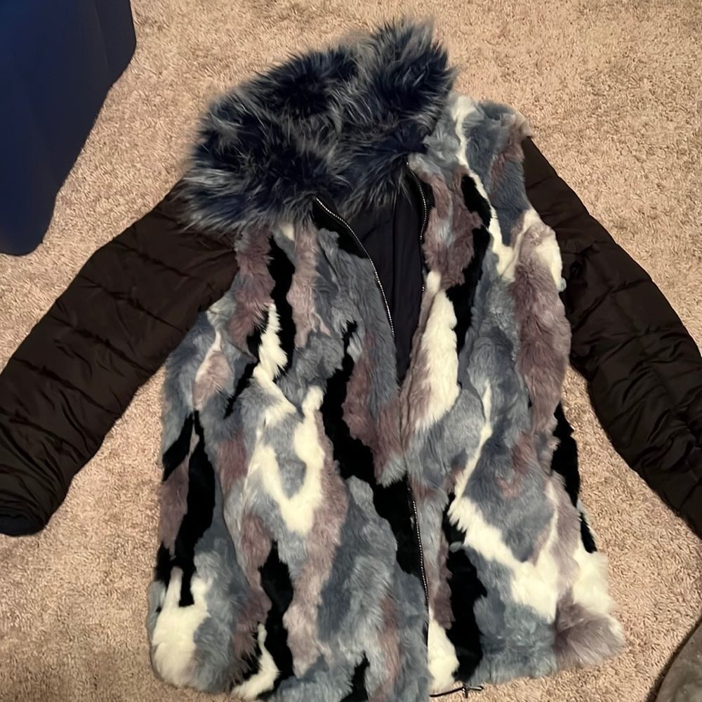 Inc international faux fur jacket